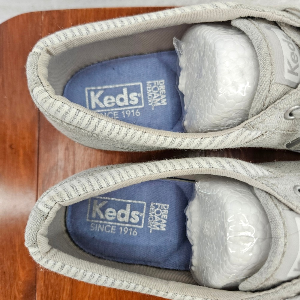 Keds‎ Womens WF61858 Gray Canvas Lace Up Sneakers Size 7 Casual Shoes Like New - Picture 7 of 9